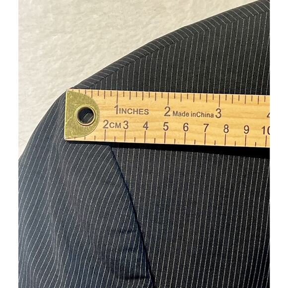 Calvin Klein 44L Mens Blazer Charcoal Gray Micro Stripe Sport Jacket - Picture 10 of 16